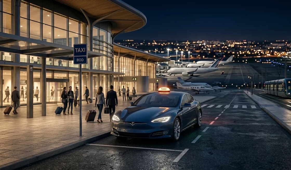Bordeaux Merignac Airport Taxi Transfer 24-7 Service