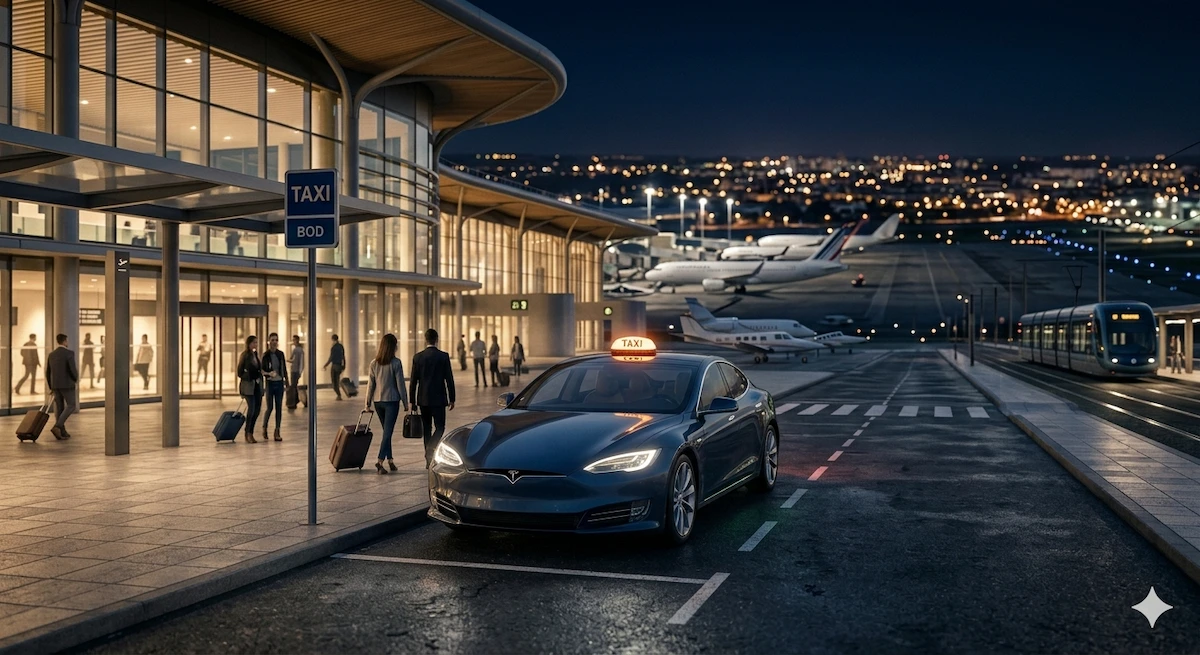 Taxi Aéroport Bordeaux Mérignac disponible 24h/24